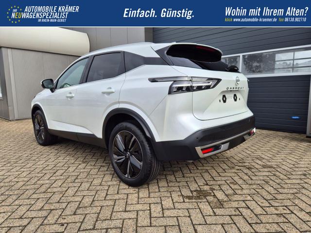 Nissan Qashqai 1.3 DIG-T MHEV 140PS Tekna Voll-Leder Klimaautomatik PanoGlasdach Sitzheizung Lenkradheizung Navi Head-Up Display elektr. Heckklappe ACC PDC v+h 360&deg;Kamera DAB Bluetooth Touchscreen Apple CarPlay Android Auto 19"LM 