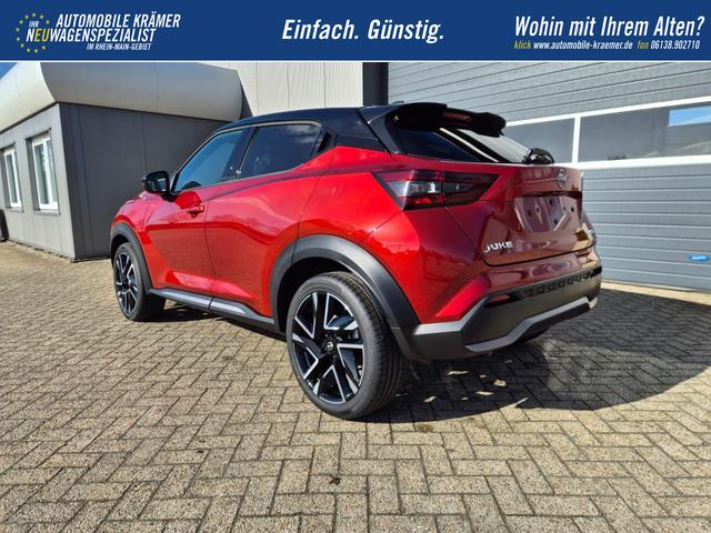 Nissan Juke 1.0 DIG-T 114PS N-Design Automatik Teil-Leder Klimaautomatik Sitzheizung Lenkradheizung PDC v+h R&uuml;ckf.Kamera Navi 19"LM Bluetooth Touchscreen Apple CarPlay Android Auto 