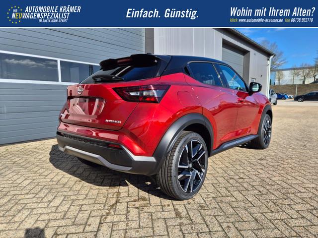Nissan Juke 1.0 DIG-T 114PS N-Design Automatik Teil-Leder Klimaautomatik Sitzheizung Lenkradheizung PDC v+h R&uuml;ckf.Kamera Navi 19"LM Bluetooth Touchscreen Apple CarPlay Android Auto 