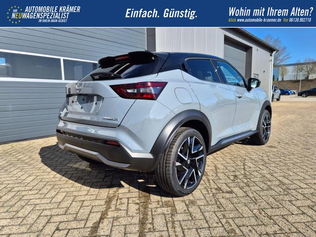 Nissan Juke 1.0 DIG-T 114PS N-Design Automatik Teil-Leder Klimaautomatik Sitzheizung Lenkradheizung PDC v+h R&uuml;ckf.Kamera Navi 19"LM Bluetooth Touchscreen Apple CarPlay Android Auto 