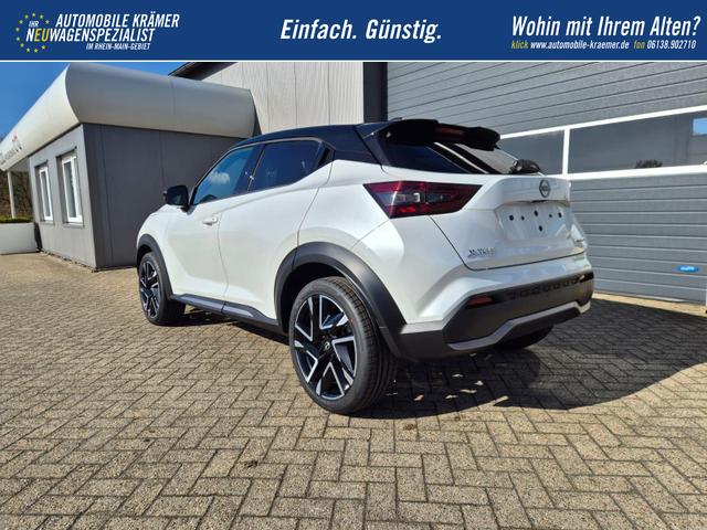 Nissan Juke 1.0 DIG-T 114PS N-Design Automatik Teil-Leder Klimaautomatik Sitzheizung Lenkradheizung PDC v+h R&uuml;ckf.Kamera Navi 19"LM Bluetooth Touchscreen Apple CarPlay Android Auto 