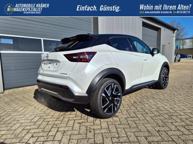 Nissan Juke 1.0 DIG-T 114PS N-Design Automatik Teil-Leder Klimaautomatik Sitzheizung Lenkradheizung PDC v+h R&uuml;ckf.Kamera Navi 19"LM Bluetooth Touchscreen Apple CarPlay Android Auto 