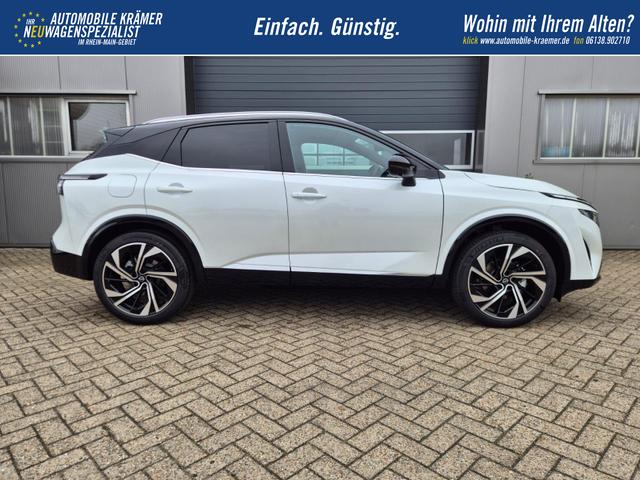 Nissan Qashqai 1.3 DIG-T MHEV 158 PS X-Tronic Tekna Premium Paket 20"LM Teil-Leder PanoGlasdach Klimaautomatik Sitzheizung Lenkradheizung Navi Head-Up Display elektr. Heckklappe ACC PDC v+h 360&deg;Kamera DAB Bluetooth Touchscreen Apple CarPlay Android Auto 