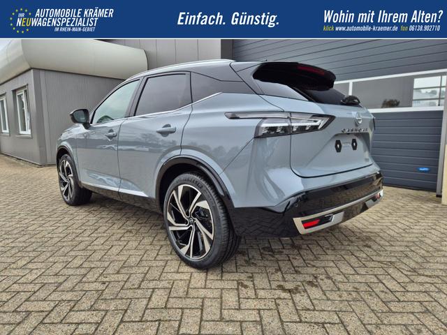 Nissan Qashqai 1.3 DIG-T MHEV 158 PS X-Tronic Tekna Premium Paket 20"LM Teil-Leder PanoGlasdach Klimaautomatik Sitzheizung Lenkradheizung Navi Head-Up Display elektr. Heckklappe ACC PDC v+h 360&deg;Kamera DAB Bluetooth Touchscreen Apple CarPlay Android Auto 