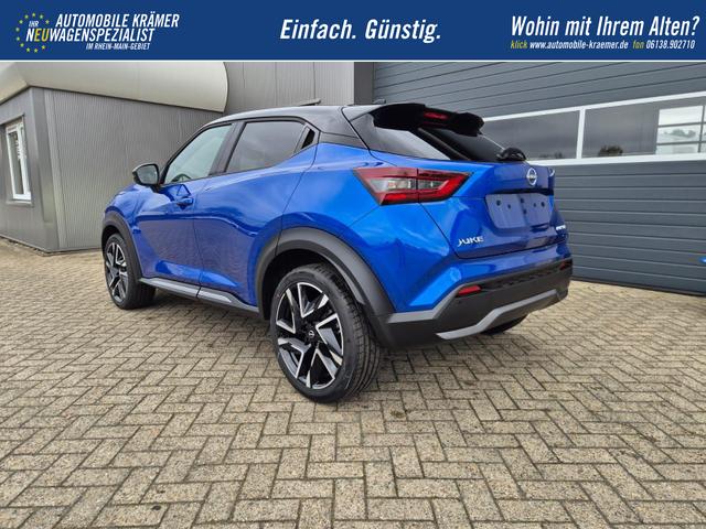 Nissan Juke 1.0 DIG-T 114PS N-Design Automatik Teil-Leder Klimaautomatik Sitzheizung Lenkradheizung PDC v+h R&uuml;ckf.Kamera Navi 19"LM Bluetooth Touchscreen Apple CarPlay Android Auto 