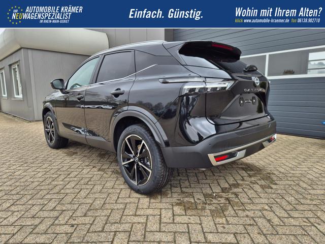 Nissan Qashqai 1.3 DIG-T MHEV 158 PS X-Tronic Tekna Voll-Leder Klimaautomatik PanoGlasdach Sitzheizung Lenkradheizung Navi Head-Up Display elektr. Heckklappe ACC PDC v+h 360&deg;Kamera DAB Bluetooth Touchscreen Apple CarPlay Android Auto 19"LM 