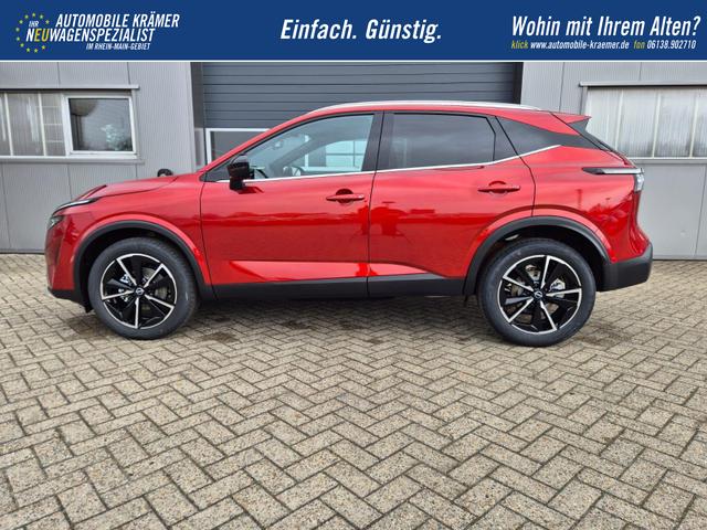Nissan Qashqai 1.3 DIG-T MHEV 158 PS X-Tronic Tekna Voll-Leder Klimaautomatik PanoGlasdach Sitzheizung Lenkradheizung Navi Head-Up Display elektr. Heckklappe ACC PDC v+h 360&deg;Kamera DAB Bluetooth Touchscreen Apple CarPlay Android Auto 19"LM 
