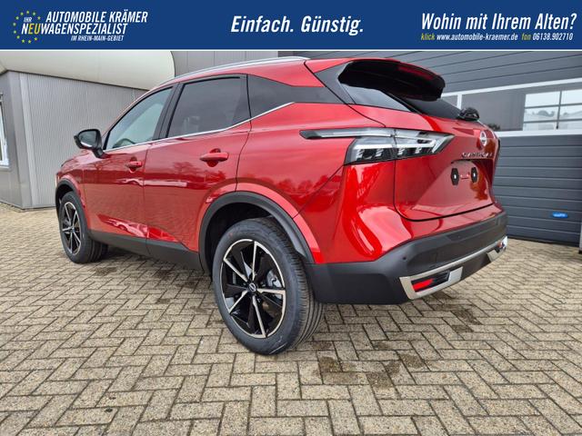 Nissan Qashqai 1.3 DIG-T MHEV 158 PS X-Tronic Tekna Voll-Leder Klimaautomatik PanoGlasdach Sitzheizung Lenkradheizung Navi Head-Up Display elektr. Heckklappe ACC PDC v+h 360&deg;Kamera DAB Bluetooth Touchscreen Apple CarPlay Android Auto 19"LM 