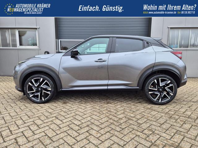 Nissan Juke 1.0 DIG-T 114PS N-Design Automatik Teil-Leder Klimaautomatik Sitzheizung Lenkradheizung PDC v+h R&uuml;ckf.Kamera Navi 19"LM Bluetooth Touchscreen Apple CarPlay Android Auto 