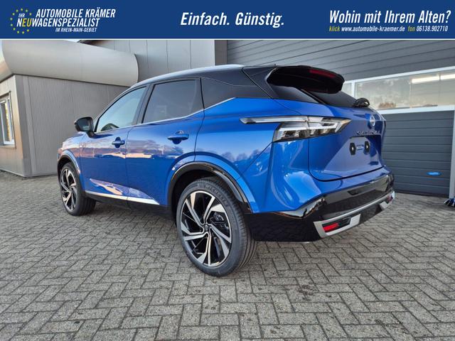 Nissan Qashqai 1.3 DIG-T MHEV 158 PS X-Tronic Tekna Premium Paket 20"LM Teil-Leder PanoGlasdach Klimaautomatik Sitzheizung Lenkradheizung Navi Head-Up Display elektr. Heckklappe ACC PDC v+h 360&deg;Kamera DAB Bluetooth Touchscreen Apple CarPlay Android Auto 
