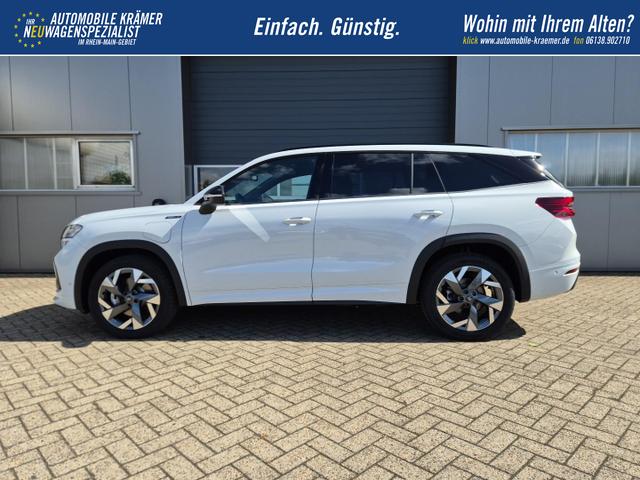 Skoda Kodiaq Sportline 1.5 TSI 204PS PHEV DSG schwenkb. AHK elektr. PanoDach Alcantara PDC v+h 360&deg;Kamera CANTON Sound Sitzheizung Lenkradheizung Navi Apple CarPlay Android Auto 2xKeyless 19"LM vollelektr. Reichweite 116KM 