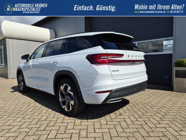 Skoda Kodiaq Sportline 1.5 TSI 204PS PHEV DSG schwenkb. AHK elektr. PanoDach Alcantara PDC v+h 360&deg;Kamera CANTON Sound Sitzheizung Lenkradheizung Navi Apple CarPlay Android Auto 2xKeyless 19"LM vollelektr. Reichweite 116KM 