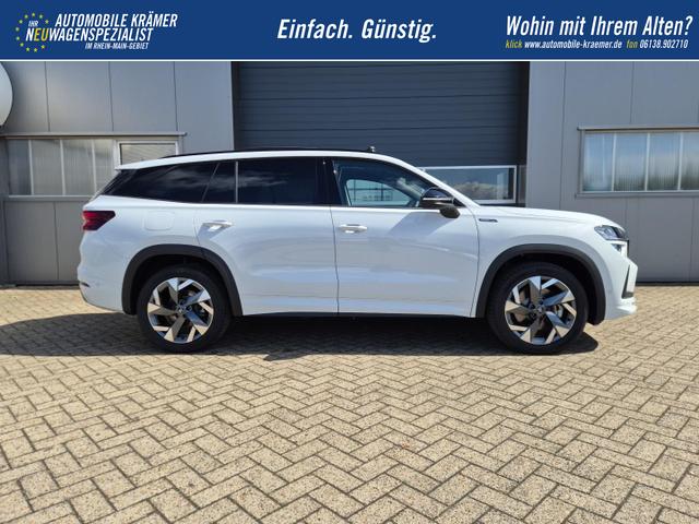 Skoda Kodiaq Sportline 1.5 TSI 204PS PHEV DSG schwenkb. AHK elektr. PanoDach HUD Alcantara PDC v+h 360&deg;Kamera CANTON Sound Klimaautomatik Sitzheizung Lenkradheizung Navi Apple CarPlay Android Auto 2xKeyless 19"LM vollelektr. Reichweite 116KM 