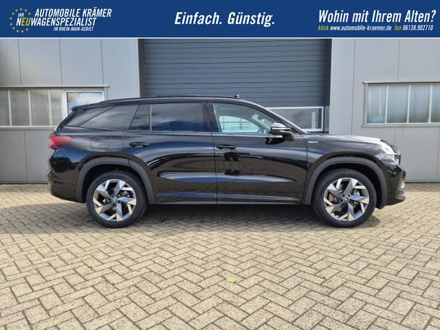 Skoda Kodiaq Sportline 1.5 TSI 204PS PHEV DSG schwenkb. AHK elektr. PanoDach HUD Alcantara PDC v+h 360&deg;Kamera CANTON Sound Klimaautomatik Sitzheizung Lenkradheizung Navi Apple CarPlay Android Auto 2xKeyless 19"LM vollelektr. Reichweite 116KM 