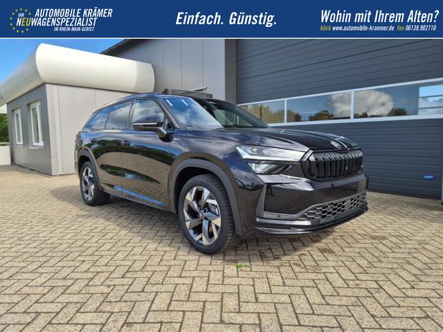 Skoda Kodiaq Sportline 1.5 TSI 204PS PHEV DSG schwenkb. AHK elektr. PanoDach HUD Alcantara PDC v+h 360&deg;Kamera CANTON Sound Klimaautomatik Sitzheizung Lenkradheizung Navi Apple CarPlay Android Auto 2xKeyless 19"LM vollelektr. Reichweite 116KM 