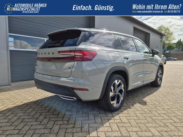 Skoda Kodiaq Sportline 1.5 TSI 204PS PHEV DSG schwenkb. AHK elektr. PanoDach Alcantara PDC v+h 360&deg;Kamera CANTON Sound Sitzheizung Lenkradheizung Navi Apple CarPlay Android Auto 2xKeyless 19"LM vollelektr. Reichweite 116KM 