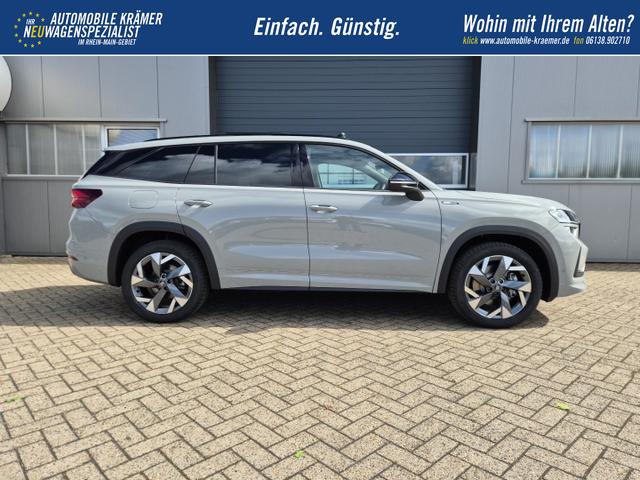 Skoda Kodiaq Sportline 1.5 TSI 204PS PHEV DSG schwenkb. AHK elektr. PanoDach HUD Alcantara PDC v+h 360&deg;Kamera CANTON Sound Klimaautomatik Sitzheizung Lenkradheizung Navi Apple CarPlay Android Auto 2xKeyless 19"LM vollelektr. Reichweite 116KM 