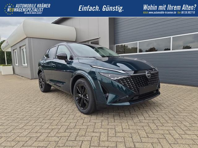 Nissan Qashqai 1.3 DIG-T MHEV 158 PS X-Tronic N-Design PanoDach Teil-Leder Klimaautomatik Sitzheizung Lenkradheizung Navi ACC PDC v+h 360&deg;Kamera DAB Bluetooth Touchscreen Apple CarPlay Android Auto 19"Zoll 