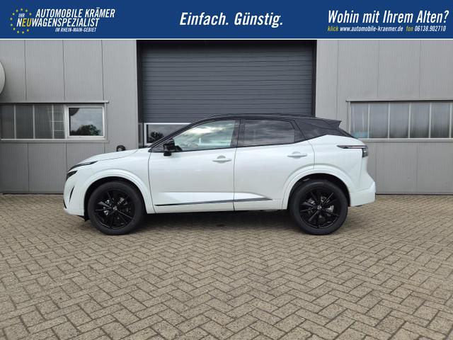 Nissan Qashqai 1.3 DIG-T MHEV 158 PS X-Tronic N-Design PanoDach Teil-Leder Klimaautomatik Sitzheizung Lenkradheizung Navi ACC PDC v+h 360&deg;Kamera DAB Bluetooth Touchscreen Apple CarPlay Android Auto 19"Zoll 