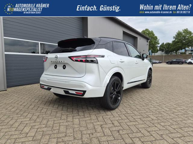 Nissan Qashqai 1.3 DIG-T MHEV 158 PS X-Tronic N-Design PanoDach Teil-Leder Klimaautomatik Sitzheizung Lenkradheizung Navi ACC PDC v+h 360&deg;Kamera DAB Bluetooth Touchscreen Apple CarPlay Android Auto 19"Zoll 