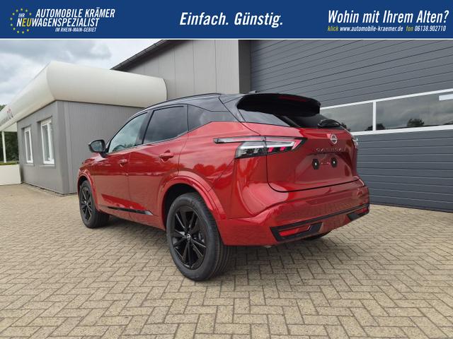 Nissan Qashqai 1.3 DIG-T MHEV 158 PS X-Tronic N-Design PanoDach Teil-Leder Klimaautomatik Sitzheizung Lenkradheizung Navi ACC PDC v+h 360&deg;Kamera DAB Bluetooth Touchscreen Apple CarPlay Android Auto 19"Zoll 
