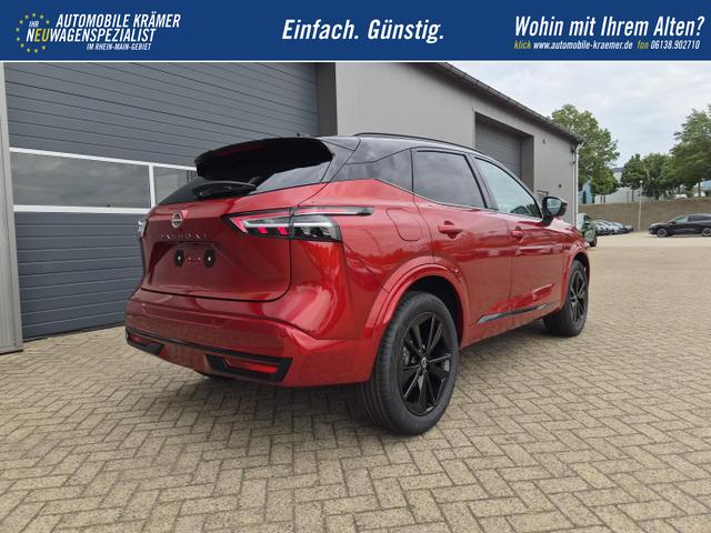 Nissan Qashqai 1.3 DIG-T MHEV 158 PS X-Tronic N-Design PanoDach Teil-Leder Klimaautomatik Sitzheizung Lenkradheizung Navi ACC PDC v+h 360&deg;Kamera DAB Bluetooth Touchscreen Apple CarPlay Android Auto 19"Zoll 