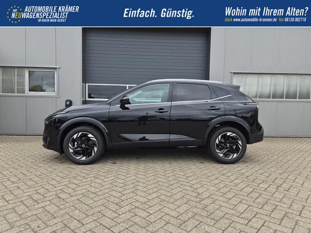 Nissan Qashqai 1.3 DIG-T MHEV 158 PS X-Tronic N-Connecta Teil-Leder PanoGlasdach Klimaautomatik Sitzheizung Lenkradheizung Navi ACC PDC v+h 360&deg;Kamera DAB Bluetooth Touchscreen Apple CarPlay Android Auto 18"LM 