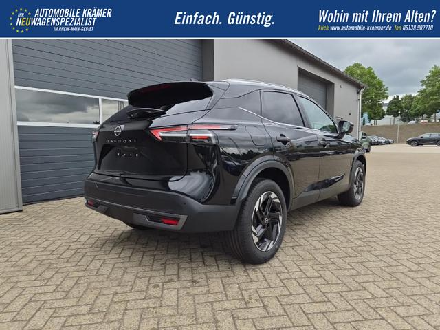 Nissan Qashqai 1.3 DIG-T MHEV 158 PS X-Tronic N-Connecta Teil-Leder PanoGlasdach Klimaautomatik Sitzheizung Lenkradheizung Navi ACC PDC v+h 360&deg;Kamera DAB Bluetooth Touchscreen Apple CarPlay Android Auto 18"LM 