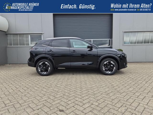 Nissan Qashqai 1.3 DIG-T MHEV 158 PS X-Tronic N-Connecta Teil-Leder PanoGlasdach Klimaautomatik Sitzheizung Lenkradheizung Navi ACC PDC v+h 360&deg;Kamera DAB Bluetooth Touchscreen Apple CarPlay Android Auto 18"LM 