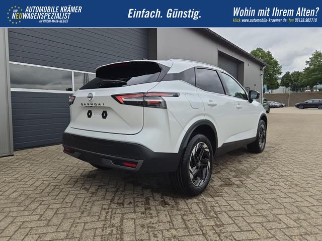Nissan Qashqai 1.3 DIG-T MHEV 158 PS X-Tronic N-Connecta Teil-Leder PanoGlasdach Klimaautomatik Sitzheizung Lenkradheizung Navi ACC PDC v+h 360&deg;Kamera DAB Bluetooth Touchscreen Apple CarPlay Android Auto 18"LM 