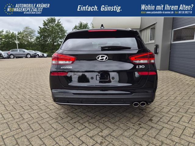 Hyundai i30 Kombi 1.6 T-GDI 150PS Automatik N-Line Sitzheizung Lenkradheizung Klimaautomatik Navi 10,3"-Touchscreen Bluelink Apple CarPlay + Android Auto PDC v+h R&uuml;ckf.Kamera 18-LM 