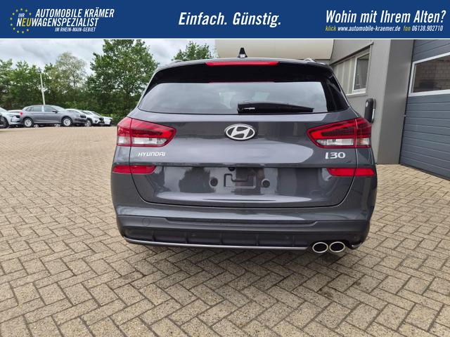 Hyundai i30 Kombi 1.6 T-GDI 150PS Automatik N-Line Sitzheizung Lenkradheizung Klimaautomatik Navi 10,3"-Touchscreen Bluelink Apple CarPlay + Android Auto PDC v+h R&uuml;ckf.Kamera 18-LM 