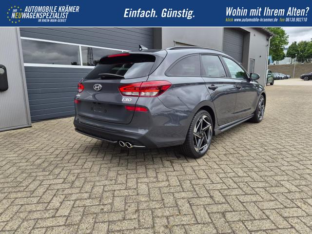 Hyundai i30 Kombi 1.6 T-GDI 150PS Automatik N-Line Sitzheizung Lenkradheizung Klimaautomatik Navi 10,3"-Touchscreen Bluelink Apple CarPlay + Android Auto PDC v+h R&uuml;ckf.Kamera 18-LM 