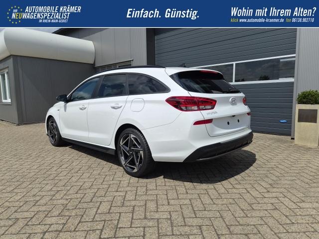 Hyundai i30 Kombi 1.6 T-GDI 150PS Automatik N-Line Sitzheizung Lenkradheizung Klimaautomatik Navi 10,3"-Touchscreen Bluelink Apple CarPlay + Android Auto PDC v+h R&uuml;ckf.Kamera 18-LM 