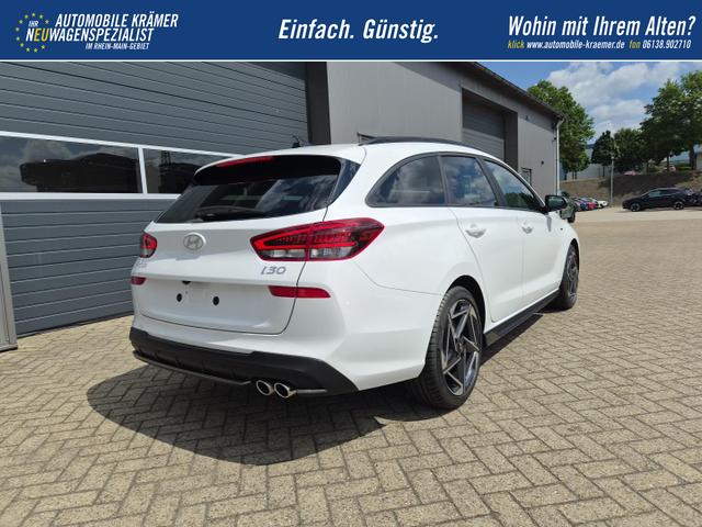 Hyundai i30 Kombi 1.6 T-GDI 150PS Automatik N-Line Sitzheizung Lenkradheizung Klimaautomatik Navi 10,3"-Touchscreen Bluelink Apple CarPlay + Android Auto PDC v+h R&uuml;ckf.Kamera 18-LM 