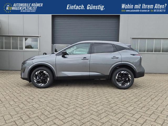 Nissan Qashqai 1.3 DIG-T MHEV 158 PS X-Tronic N-Connecta Teil-Leder PanoGlasdach Klimaautomatik Sitzheizung Lenkradheizung Navi ACC PDC v+h 360&deg;Kamera DAB Bluetooth Touchscreen Apple CarPlay Android Auto 18"LM 