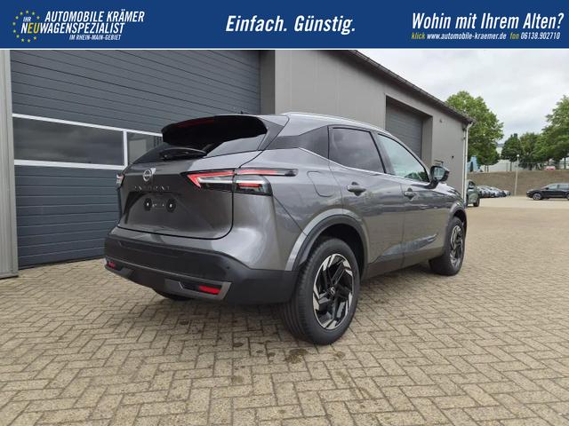 Nissan Qashqai 1.3 DIG-T MHEV 158 PS X-Tronic N-Connecta Teil-Leder PanoGlasdach Klimaautomatik Sitzheizung Lenkradheizung Navi ACC PDC v+h 360&deg;Kamera DAB Bluetooth Touchscreen Apple CarPlay Android Auto 18"LM 