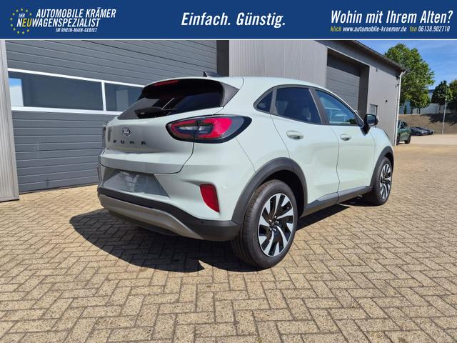 Ford Puma Titanium 1.0 EcoBoost Hybrid 125PS Automatik Klimaautomatik Sitzheizung Lenkradheizung Frontscheibe beheizb. LED-Scheinwerfer SYNC4 Bluetooth Apple CarPlay Android Auto PDC v+h 
