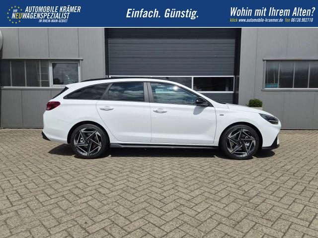Hyundai i30 Kombi 1.6 T-GDI 150PS Automatik N-Line Sitzheizung Lenkradheizung Klimaautomatik Navi 10,3"-Touchscreen Bluelink Apple CarPlay + Android Auto PDC v+h R&uuml;ckf.Kamera 18-LM 