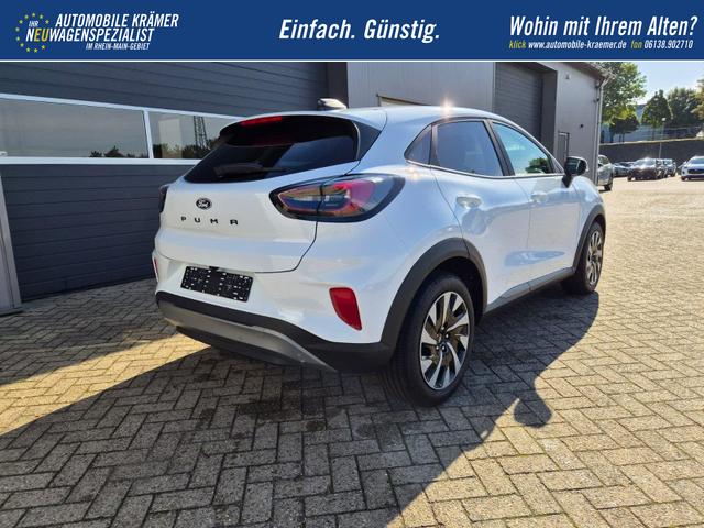 Ford Puma Titanium 1.0 EcoBoost Hybrid 125PS Automatik R&uuml;ckf.Kamera Klimaautomatik Sitzheizung Lenkradheizung Frontscheibe beheizb. LED-Scheinwerfer SYNC4 Bluetooth Apple CarPlay Android Auto PDC v+h 