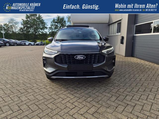 Ford Kuga Titanium 243PS PHEV Automatik schwenkb. AHK elektr. PanoDach Sitzheizung v+h Lenkradheizung Frontscheibe beheizb. Klimaautomatik Navi SYNC4 Apple CarPlay Android Auto Touchscreen PDC 4xKamera 2xKeyless 17"LM vollelektr. Reichweite 66KM 