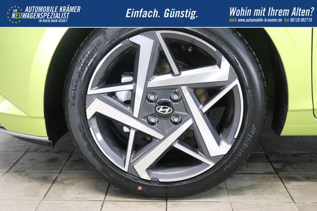 i20 (BC3) Trend Line 1.0 T-GDi 74kW Lucid Lime Metallic Sitzpolsterung in Stoff Schwarz PA4 Infotainment-Paket