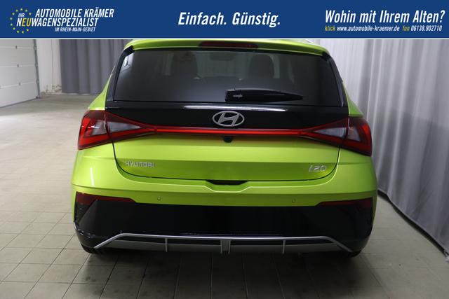 i20 (BC3) Trend Line 1.0 T-GDi 74kW Lucid Lime Metallic Sitzpolsterung in Stoff Schwarz PA4 Infotainment-Paket