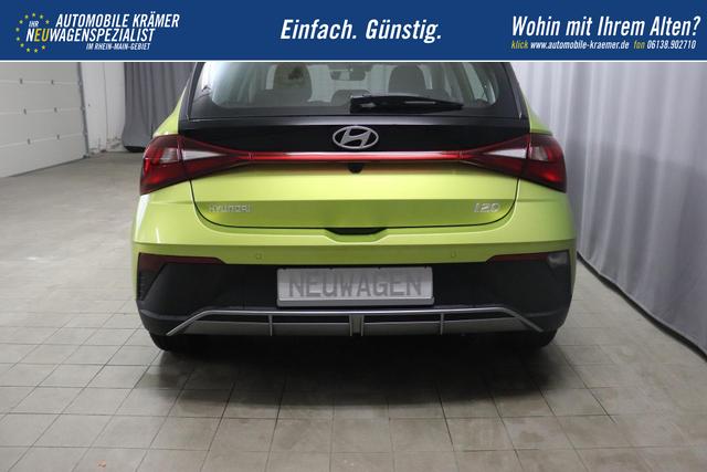 Hyundai i20 Comfort 1.2 58 kW (79 PS) Klimaanlage, Navigationssystem, Radio mit DAB, Apple CarPlay & Android Auto, R&uuml;ckfahrkamera, Einparkhilfe hinten, Lichtsensor, Spurhalteassistent, Fernlichtassistent, Verkehrszeichenassistent uvm. 