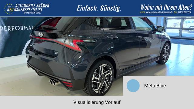 i20 Meta Blue Vorlauf, Beispielbilder, ggf. teilweise mit Sonderausstattung