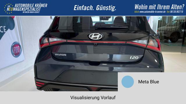 i20 Meta Blue Vorlauf, Beispielbilder, ggf. teilweise mit Sonderausstattung