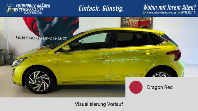 i20 Go Plus Dragon Red Vorlauf, Beispielbilder, ggf. teilweise mit Sonderausstattung