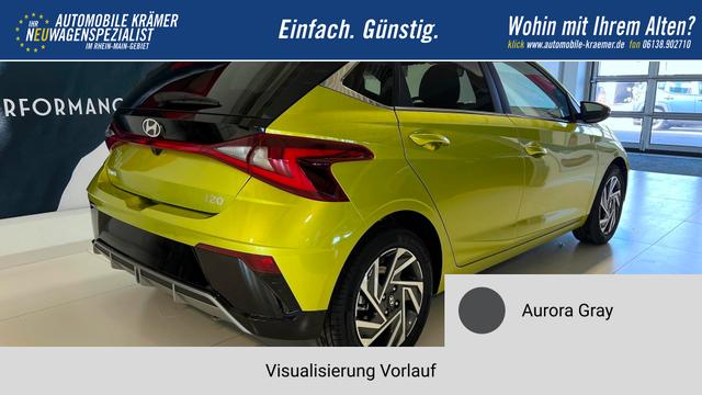 i20 Go Plus Aurora Gray Vorlauf, Beispielbilder, ggf. teilweise mit Sonderausstattung