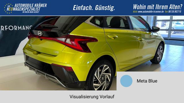 i20 Meta Blue Vorlauf, Beispielbilder, ggf. teilweise mit Sonderausstattung