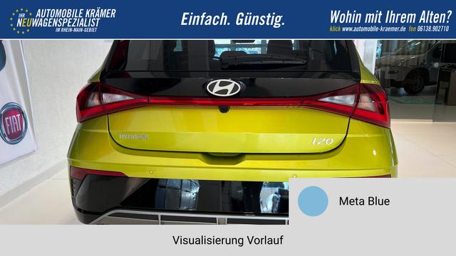 i20 Meta Blue Vorlauf, Beispielbilder, ggf. teilweise mit Sonderausstattung